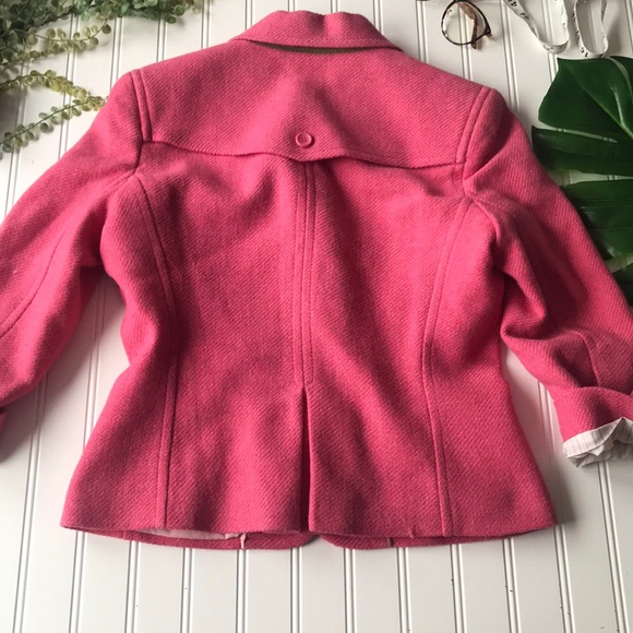 Express pink blazer wool button up jacket pocket - Picture 4 of 7